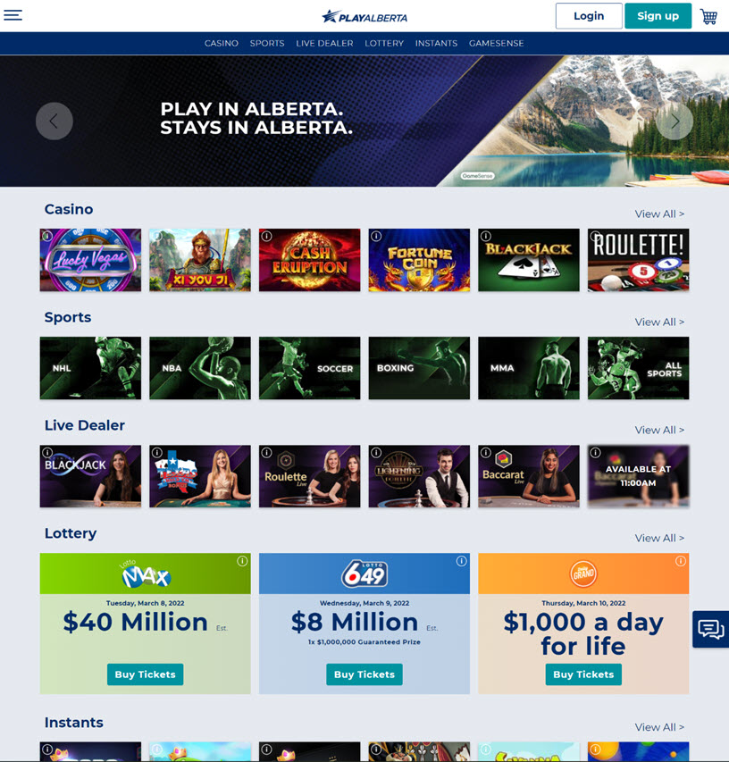 PlayAlberta.ca Website 