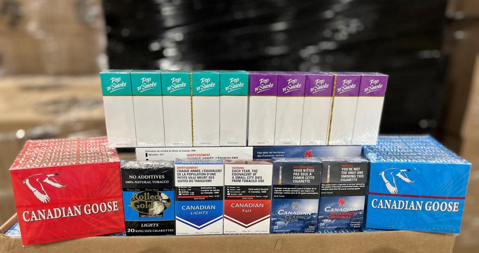 An image of illegal tobacco products